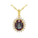 Lab-Created Alexandrite And Lab-Grown Diamond Pendant Necklace In 18K
Gold Over Sterling Silver 2.84ctw