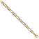14k Yellow Gold and 14k White Gold 8.5mm Hand-polished Fancy Figaro Link Bracelet