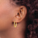 14k Yellow Gold 1/2" Polished Twisted Hoop Earrings
