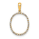 14K Yellow Gold Diamond Letter O Initial Pendant