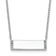Rhodium Over Sterling Silver Polished Cubic Zirconia Bar Necklace