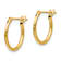 14K Yellow Gold 1.25mm Half Hoop Earrings
