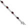 Rhodium Over 14k White Gold Garnet and Diamond Infinity Bracelet