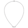 Rhodium Over Sterling Silver Polished Cubic Zirconia Bar Necklace