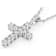 Moissanite Cross Pendant In Platinum-Enhanced Sterling Silver 1.17ctw
Diamond Equivalent Weight