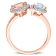 1.95ctw Morganite, Aquamarine And Diamond 10k Rose Gold Ring