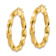 14k Yellow Gold 1 3/8" Polished Twisted Hoop Earrings