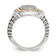 Sterling Silver Antiqued with 14K Accent Diamond Ring