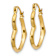 14k Yellow Gold 11/16" Heart Hoop Earrings