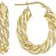 Twisted Hoop Earrings In 18K Gold Over Bronze