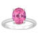 10x8mm Oval Pink Topaz With Diamond Accents Rhodium Over Sterling Silver
Hidden Halo Ring
