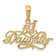 14k Yellow Gold Textured #1 Daughter Pendant
