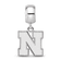 Sterling Silver Rhodium-plated LogoArt University of Nebraska Small
Dangle Bead