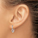 Rhodium Over 14k White Gold 5/8" Heart Shaped Hoop Earrings