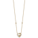 10K Yellow Gold Over Sterling Silver Cubic Zirconia Enamel Heart 16-inch
w/ 2" Extender Necklace