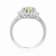Heart Shape Peridot with White Topaz Accents Sterling Silver Ring, 1.30ctw