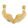 14k Yellow Gold Polished and Textured 2-Piece Break-Apart Angel Wings Pendants