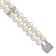 Rhodium Over Sterling Silver 7-8mm White Freshwater Cultured Pearl
2-Strand CZ Fancy Bracelet