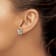 Rhodium Over 14k White Gold Diamond Butterfly Stud Earrings