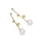 Pear Shape Freshwater Pearl Drop Earrings In 14K Gold Over Sterling Silver