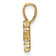 14K Yellow Gold Lab Grown Diamond Letter R Initial Pendant