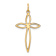 14k Yellow Gold Laser Designed Passion Cross Pendant