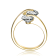 Clear Cubic Zirconia, 14k Yellow Gold Over Sterling Silver Bypass Ring 2.5ctw