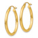 14k Yellow Gold Polished 1" Tube Hoop Earrings