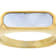 Mother-Of-Pearl Signet Gold-Tone Ring