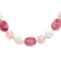 Sterling Silver Pink Agate, Quartz, Jadeite, Crystal with 2-inch
Extension Necklace