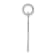 Rhodium Over Sterling Silver Fancy Script Letter P Initial Charm