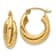 14K Yellow Gold 1/2" Polished Twisted Double Hoop Earrings