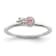Sterling Silver Polished and Beaded Pink Cubic Zirconia Flower
Children's Ring