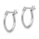 Rhodium Over 14K White Gold 1mm Hoop Earrings