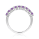 Round Amethyst Sterling Silver Anniversary Style Stackable Band Ring, 0.60ctw