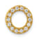 14K Yellow Gold Diamond Letter O Initial Charm