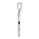 14K White Gold Gatsby Diamond Initial P Charm