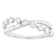 Lab-Grown Diamond Crossover Band Ring In Rhodium Over Sterling Silver 0.90ctw