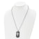 White Cubic Zirconia Stainless Steel Black IP-plated Men's Dog Tag Cross
Pendant With Chain