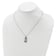 Rhodium Over Sterling Silver Enamel and Cubic Zirconia Penguin Necklace
