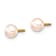 14K Yellow Gold 4-5mm Pink Freshwater Cultured Pearl 5.5 Inch Bracelet
and Earrings Set