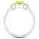 1.25ctw Green Peridot and Diamond 14K White Gold Halo Ring