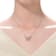 Multi-Color CZ Butterfly Station Necklace In 18K Rose Gold Over Sterling Silver