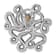 Rhodium Over Sterling Silver Polished Blue Crystal Octopus Chain Slide Pendant