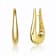 Oblong Oval Hoop Earrings In 14K Gold Over Brass