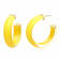 14K Yellow Gold Over Sterling Silver Medium Illusion Acrylic Hoops in Yellow
