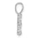 Rhodium Over 14K White Gold Lab Grown Diamond Letter E Initial Pendant