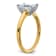 14K Yellow Gold With White Gold Accents 1 3/4 ct. G H I True Light
Emerald Moissanite Solitaire Ring