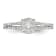 Rhodium Over 14K White Gold Lab Grown Diamond Cluster Engagement Ring 0.475ctw