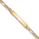 14k Yellow Gold and Rhodium Over 14k Yellow Gold Pavé Figaro Link ID Bracelet
